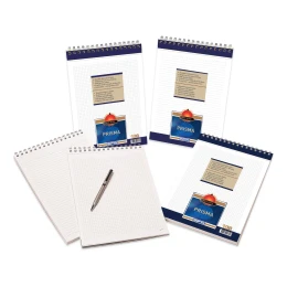 Снимка на Gipta Prisma Пад А5, бял, широки редове, микроперфорация, със спирала, 100 листа