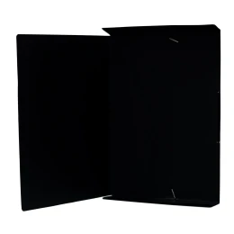 Снимка на Office 1 Папка, PP, с ластик, черна