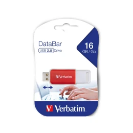 Снимка на USB флаш памет DataBаr Verbatim, USB 2.0, 16 GB, червена