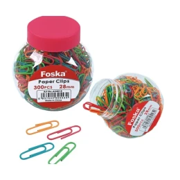 Снимка на Foska Кламери, 28 mm, цветни, 300 броя в буркан