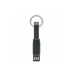 Снимка на More Than Gifts Ключодържател с кабел Key C, 4 в 1, Type C, Type A, Micro USB, черен