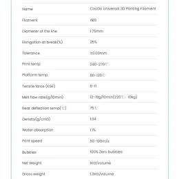 Снимка на Филамент за 3D принтер, ABS, 1.75 mm, 1 kg, зелен