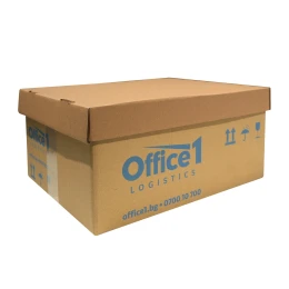 Снимка на Office 1 Кашон, 390 x 290 x 200 mm, с печат Office 1 и капак, кафяв