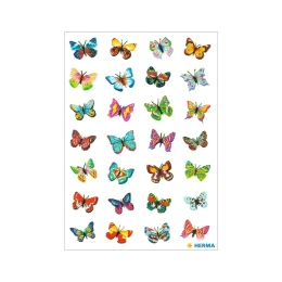 Снимка на Herma Самозалепващи се етикети Пеперуди, глитер, 1 лист