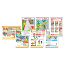 Снимка на Комплект табла по безопасност на движението и пътя за подготвителна група, 7 броя