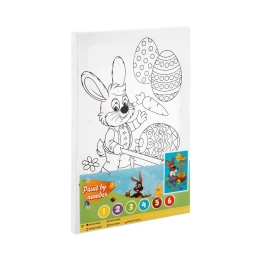 Снимка на Moxy Платно за оцветяване Заек с количка, по номера