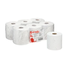 Снимка на Кърпи за почистване Kimberly-Clark WypAll L10 7256 Centrefeed, на ролка, 38 х 19.5 cm, 800 къса, бели, 6 броя