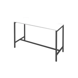 Снимка на Висока маса Narbutas Nova, 1800 x 700 x 1050 mm, ПДЧ 25 mm, бял меламин, тъмносив метал