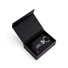 Снимка на Hugo Boss Ключодържател Classic Grained, тъмносин