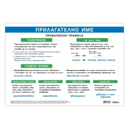 Снимка на Office 1 Ученическо табло ''Прилагателно име/Правописни правила'', 100 x 70 cm