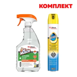 Снимка на Препарат за почистване на кухня Mr.Muscle, 750 ml, в комплект с Pronto Универсален препарат Multi Surface, 400 ml, 1.15 l
