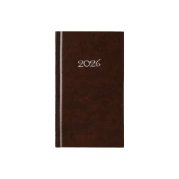 Снимка на Календар-бележник Слим, седмичник, 9 x 16 cm, кафяв