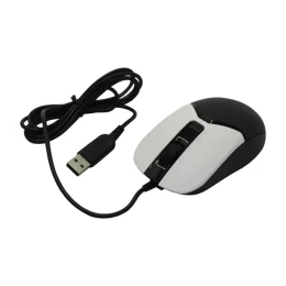 Снимка на Мишка A4Tech Fstyler FM12S, с кабел, безшумна, USB, 3 бутона, бяло-черна