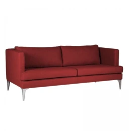 Снимка на Диван RFG Latua, двуместен, текстил, червен