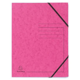 Снимка на Exacompta Папка, картонена, с ластик, розова