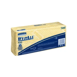 Снимка на Кърпа Kimberly-Clark WypAll X50 7443, 41.8 х 24.7 cm, жълта, 50 броя