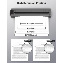 Снимка на Мобилен принтер Phomemo Q302-SRB, A4