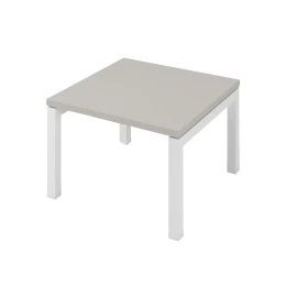 Снимка на Ниска маса Narbutas Nova, 600 x 600 х 400 mm, квадратен плот, ПДЧ, перленосив меламин, бял метал, крак тип U