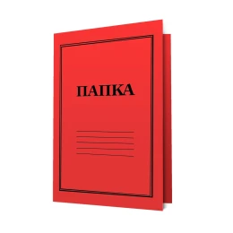 Снимка на Папка, картонена, с машинка, 250 g/m2, червена, 10 броя