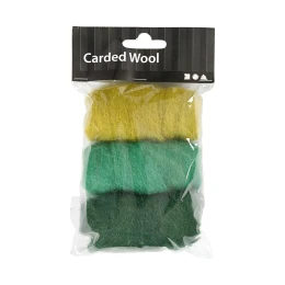 Снимка на Creativ Company Вълна за плъстене Зелена хармония, 3 х 10 g
