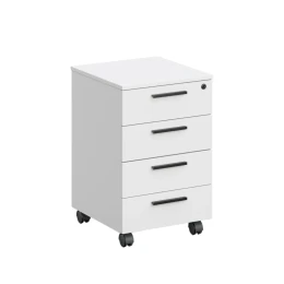 Снимка на Контейнер за бюро RFG Monaco, с 4 чекмеджета, 400 х 500 х 620 mm, с ключ, ПДЧ, бяло