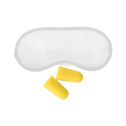 Снимка на Cool Комплект за път Napster, маска за очи и тапи за уши, бели