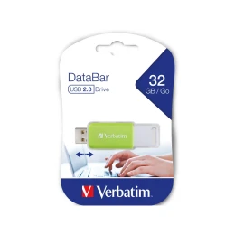 Снимка на USB флаш памет DataBаr Verbatim, USB 2.0, 32 GB, зелена