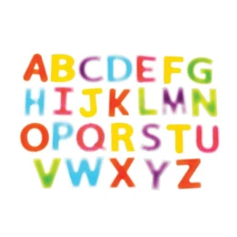 Снимка на Nowa Szkola Букви, от гел, цветни, 11 cm, 26 броя