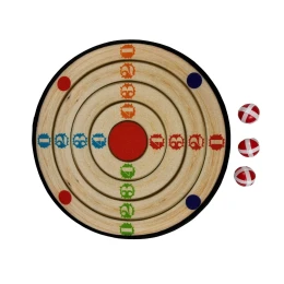 Снимка на Мишена за дартс, мека, с три топчета, диаметър 36 cm, кафява