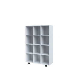 Снимка на Шкаф RFG, с 12 клетки, с колелца, 1040 х 400 х 1500 mm, ПДЧ, бял