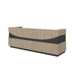 Снимка на Прав модул за рецепция RFG Joy, 75 х 80 х 112.50 cm, ПДЧ, кехлибарен дъб и антрацит