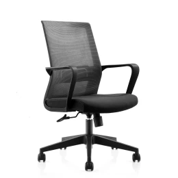 Снимка на Офис стол RFG Smart W, дамаска и меш, Tilt механизъм, до 120 kg, черна седалка, черна облегалка