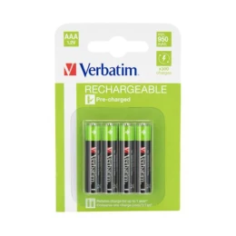 Снимка на Акумулаторна батерия Verbatim, AAA, HR03, 950 mAh, 4 броя