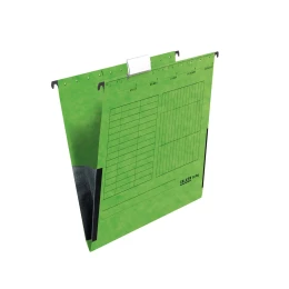 Снимка на Falken Папка за картотека, V-образна, с ограничител, зелена, 25 броя