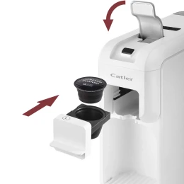 Снимка на Кафе машина Catler ES702, за капсули Dolce Gusto, Nespresso, Caffissimo, 1350 W, налягане на помпата 15 бара, бяла
