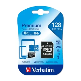Снимка на Карта памет Verbatim micro SDXC, 128 GB, с адаптер