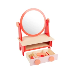 Снимка на Small Foot Маса за грим, ретро с огледало, дървена, 33 x 18 x 43 cm