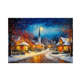 Снимка на Картичка с коледен дизайн, 11 х 15 cm, с лак и плик, дизайн 2