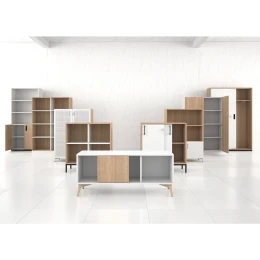 Снимка на Шкаф Narbutas Choice, с плъзгащи се врати, 1200 x 400 x 370 mm, ПДЧ 18 mm, меламин избелен дъб, меламин избелен дъб