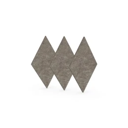 Снимка на Акустично пано Narbutas Pet, диамант, 115 х 200 х 9 mm, PET филц, 3 броя, пясък