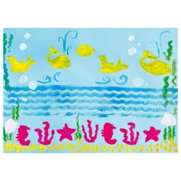 Снимка на Nowa Szkola Валяк за рисуване, с мотиви морски свят, 15 cm, 5 броя