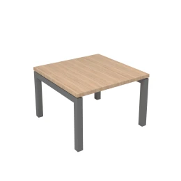 Снимка на Ниска маса Narbutas Nova, 600 x 600 x 400 mm, квадратен плот, ПДЧ, меламин кехлибарен дъб, сив метал, крак тип U