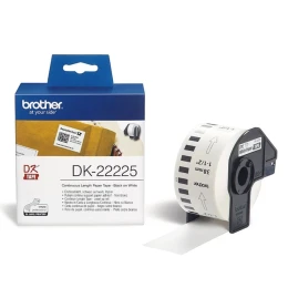 Снимка на Лента Brother DK-22225, 38 mm x 30.48 m, черен печат върху бяла лента
