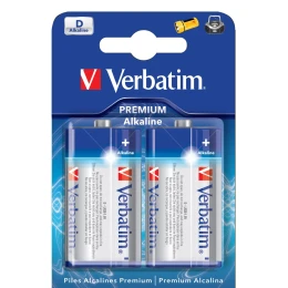 Снимка на Алкална батерия Verbatim, D, LR20, 1.5 V, 2 броя