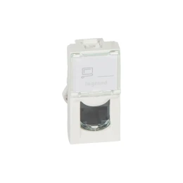 Снимка на Розетка Legrand Mosaic, RJ45, FTP Cat 6, с 1 модул, бяла