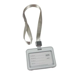 Снимка на KEJEA Бадж, с лента, двулицев, хоризонтален, 85 х 54 mm, светлосив