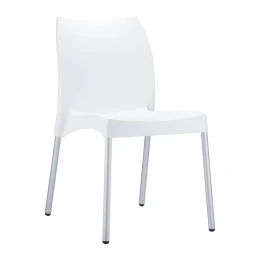 Снимка на Градински стол RFG Vito, пластмасов, до 120 kg, бял