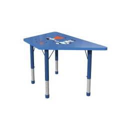 Снимка на Ученическа маса RFG Трапец, с регулируема височина, от 3 до 8 години, 1200 х 600 х 370-620 mm, MDF, синя