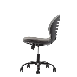 Снимка на Детски стол RFG Flexy Black, дамаска и меш, сива седалка, сива облегалка