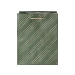 Снимка на Подаръчна торбичка, имитация на шев, 18 х 23 х 10 cm, зелена